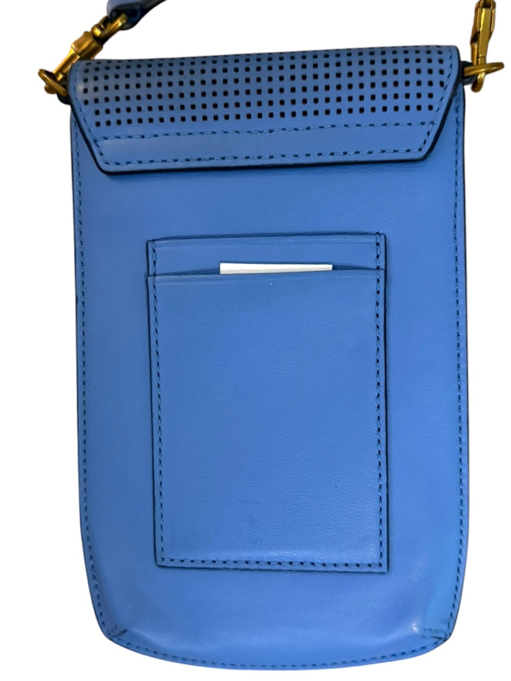 Tory Burch Logo Perforated Leather Crossbody Phone Bag w/ Dust Bag Montego  Blue - Picture 2 of 13